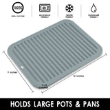 Smithcraft Silicone Trivets for Hot Dishes, Pots and Pans, Hot Pads for Kitchen, Heat Resistant Mat Quartz Countertops, Silicone Mats for Kitchen Counter, Table Pot Holders Trivet mat Set 2 Dark Grey