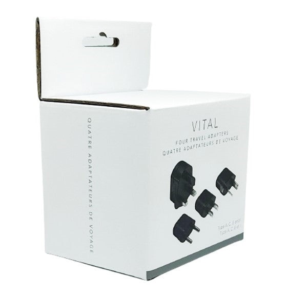 Vital Four Travel Adapter Set - Type A, C, G and I