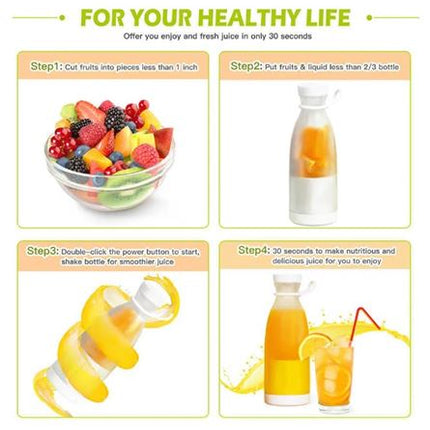 GEELO Portable Rechargeable 420ml Mini Blender