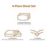 Amazon Basics Kid's Sheet Set - Soft, Easy-Wash Lightweight Microfiber - Full, GINGHAM GREY 54XB
