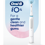 Oral-B iO4 Electric Toothbrush, for a Gentle Clean and Healthier Gums, White, iO Series 4 with 1 Toothbrush, 1 Brush Head, and 1 Travel Case