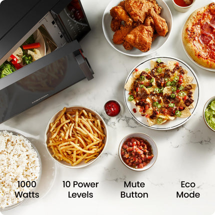 Chefman Countertop 31L (1.1cu ft)  Microwave Oven, BLACK