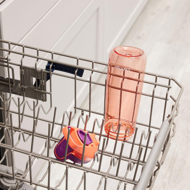 Contigo 1PC Kids Casey Water Bottle with Leak-Proof Lid, BPA-Free Plastic, Dishwasher Safe, Coral Plum or Blue Coral, 20 oz / 591 ml