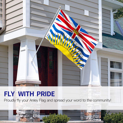 Anley Fly Breeze 3x5 Feet British Columbia Flag - Vivid Color and Fade Proof - Canadian Province of British Columbia Flag Polyester with Brass Grommets