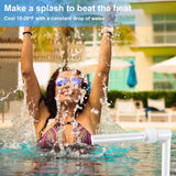 Pool Fountain, Pool Sprinkler Fountain for Both Ground and Inground Pools Adjustable Waterfall Fountain Spray High-Pressure for Swimming Pool SPA Accessories