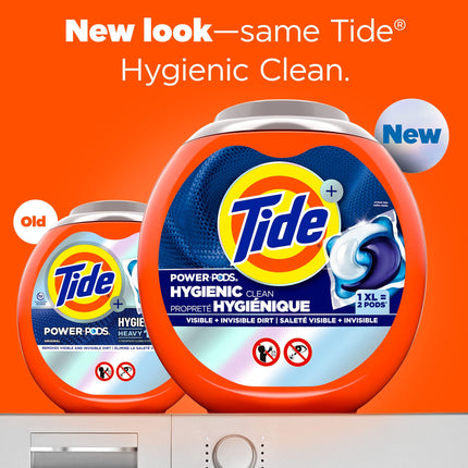 Tide Hygienic Clean Power PODS Laundry Detergent Pacs Original Scent Removes Visible and Invisible Dirt, 45 Count