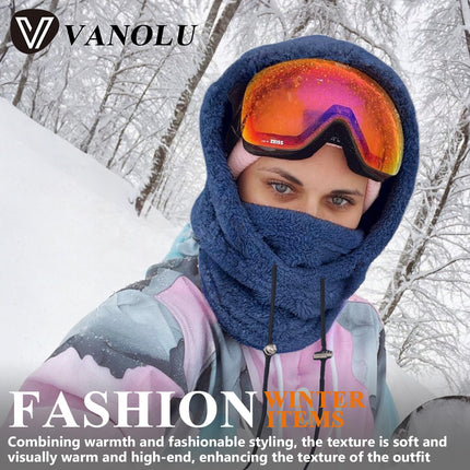 Vanolu Winter Balaclava Ski Mask Fleece Thermal Windproof Full Face Mask, Cold Helmet Hood Neck Gaiter Pink