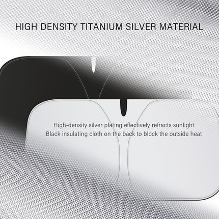 Car Windshield Sun Shade - Thickened Titanium Silver Car Windshield Cover Sun Shade for Sun & Heat Protection - Summer Car Essentials Sunshade for Car Windshield (M: 55.12 * 27.6 inch)