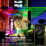 AILBTON 200FT/60M Outdoor LED Strip Light Waterproof,IP68 Outside LED Light Strip Waterproof with App Remote Control,Music Sync RGB Exterior LED Rope Light for Balcony,Deck,Rooftop,Garden