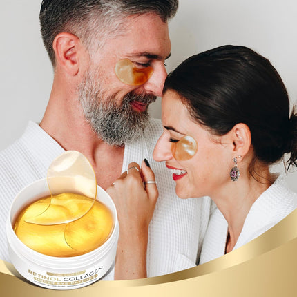 Under Eyes Patches for Dark Circles: 24K Gold Under Eye Mask for Puffy - Retinol Patchology Eye Patches for Wrinkles and Dark Circles Puffiness- Collagen Under Eye Bags Treatment