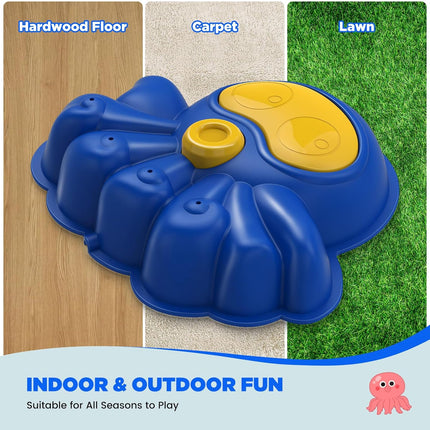 WELIN Balance Stepping Stones for Kids, 6pcs Crossing River Octopus Stone with Light, Indoor Outdoor Fitness Equipment, Balance Training Toy Obstacle Course, Birthday Gifts for Boys Girls Ages 3+