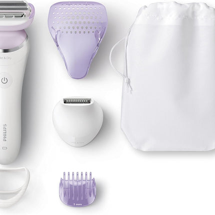 (New Open)Philips SatinShave Prestige Women's Electric Shaver 5 Accessories, BRL170/00