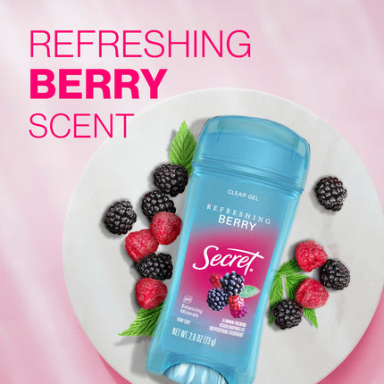 Secret Clear Gel Antiperspirant and Deodorant, Berry Scent, 73 grams
