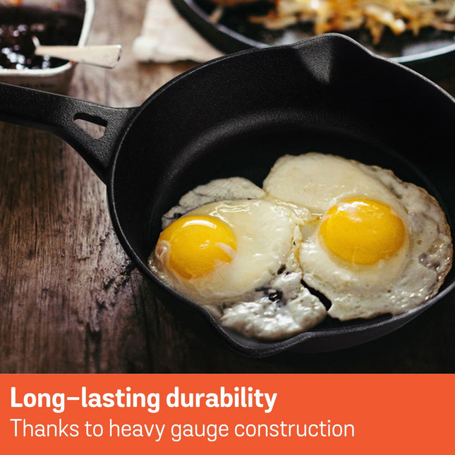 Meyer 26CM Pre-Seasoned Cast Iron Skillet Frying Pan