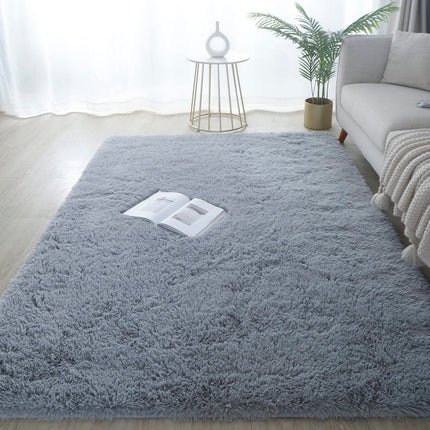 GERBIT Area Rugs 5x7 for Bedrooms, Grey Fluffy Rugs for Living Room Decor, Ultra Soft Anti Slip Shag Fuzzy Rug, Non-Slip Area Rugs for Nursery Girls Boys Room
