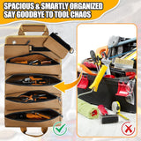 Roll Up Tool Bag Organizer - 4 Large Pockets & 2 Small Pouches Tool Roll for Plumbers, Carpenters & Handymen