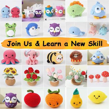Ktmeor Crochet Crochet Mushroom Starter Kit for Beginners