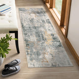 Lahome Modern Abstract Runner Rug - 2x6' Gray Washable Runners for Hallways Rugs for Living Room, Soft Non-Slip Contemporary Indoor Accent Laundry Room Carpet Runner for Gift Entryway Bedroom Door