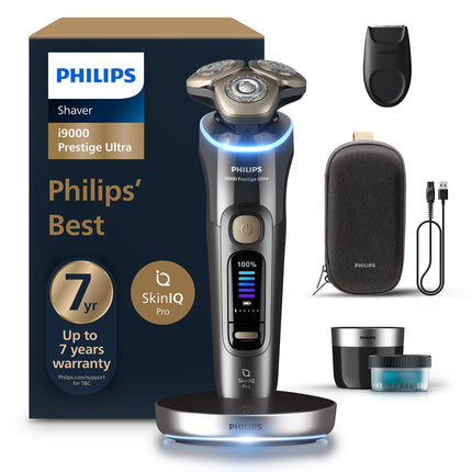 Philips i9000 Prestige Ultra Electric Shaver with Travel Case, Dark Slate