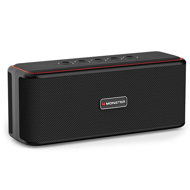 Monster Shock Plus Bluetooth Speaker, Portable Speaker with 40W Loud Stereo Sound, Bluetooth 6.0, TWS Pairing, 20H Playtime,Support AUX/TF Card, IPX6 Waterproof Wireless Speakers for Travel,Home,Party