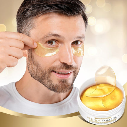 Under Eyes Patches for Dark Circles: 24K Gold Under Eye Mask for Puffy - Retinol Patchology Eye Patches for Wrinkles and Dark Circles Puffiness- Collagen Under Eye Bags Treatment