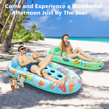 LUSARRYWILL 4 Pack Pool Floaties for Adults, 72"X42", XL Size, Multi-Purpose Inflatable Pool Toys for Pool Party, Beach, Lake, River, Sea, Outdoor