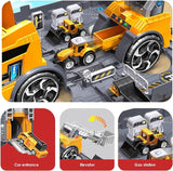 Toy Cars Construction Vehicles Set,Toys for 3 Years Old Boys,Transport Car Carrier Truck with Excavator,Dumper,Bulldozer,Helicopter etc T53
