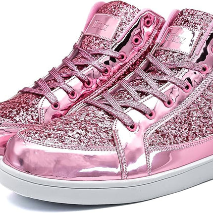 IGXX Men's Glitter Sneaker, PINK SIZE 9.5 US