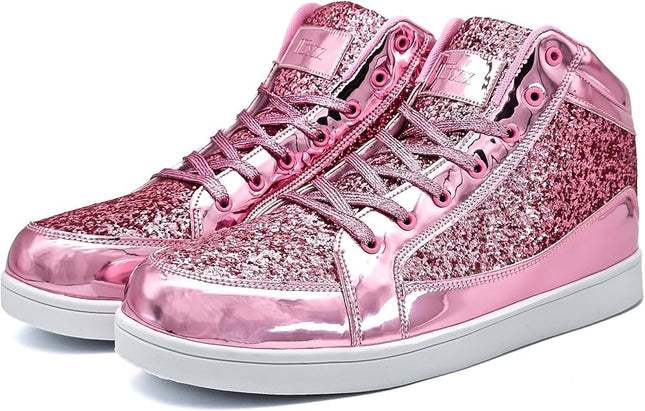 IGXX Men's Glitter Sneaker, PINK SIZE 9.5 US