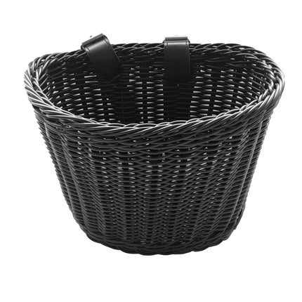 SCGFPOE Handwoven Plastic Waterproof Front Bike Basket for Adults & Kids, Fits Most Bikes (Beach Cruiser, Mountain Bike, Scooter)
