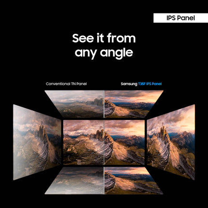 Samsung 27"  Screen LED-Lit Monitor 5ms 75Hz Eye-Saver Mode with Freesync, Black (LF27T350FHNXZA) -K