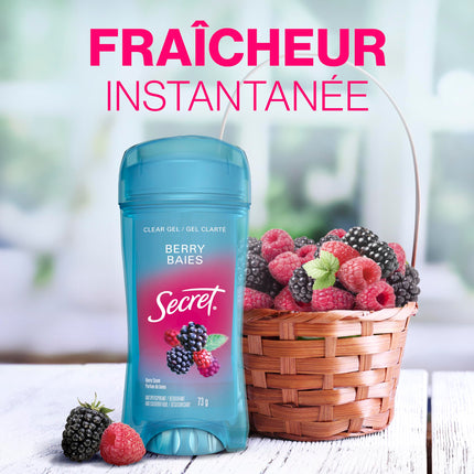Secret Clear Gel Antiperspirant and Deodorant, Berry Scent, 73 grams