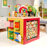Battat – Activity Cube With Farm Theme – Educational Wooden Toys For Toddlers And Kids – 1 Year +