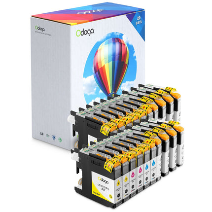 Odoga 20 Pack LC103XL LC103 LC101 Ink Cartridge, High Yield Combo Pack Replacement for for Brother MFC-J450DW J470DW J475DW J870DW J4510DW J6920DW J4710DW [8 Black, 4 Cyan, 4 Magenta, 4 Yellow]