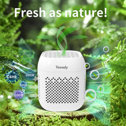 VERONLY Refrigerator Deodorizer, 10-Year Fridge Deodorizer Odor Eliminator, Fridge Smell Eliminato, Closet Deodorize, for Fridge, Freezer, Closet, RV & New Home - More Effective Than Baking Soda, White