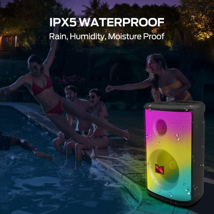 Monster Sparkle Bluetooth Speaker Loud, 120W Peak Portable Speaker with Powerful Sound and Heavy Bass, Full-Screen Colorful Lights, 30H Playtime, AUX, USB Playback, Waterproof,Suitable for Parties.