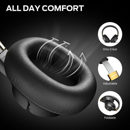 Monster Persona SE ANC Active Noise Cancelling Headphones, Wireless Bluetooth Headphones Over Ear, 60H Playtime, HiFi Stereo Audio, Deep Bass, Built-in Mic, Bluetooth Headphones for Home Office Travel