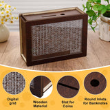 2PCS Cash Vault Wooden Savings Box 10000 The Challenge Piggy Bank