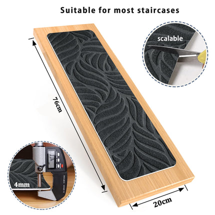 Bolinker 15pc Non-Slip Stair Treads Self-Adhesive Mats for Wooden Steps, Size 29.9 x 7.9" Grey