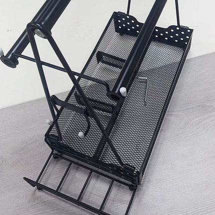 Grill Caddy for Outdoor Grill, BBQ Caddy with Camping Paper Towel Holder and Plate Holder, Picnic Utensil Condiment Kitchen Organizer for Outdoor Cooking, Camping Essential
