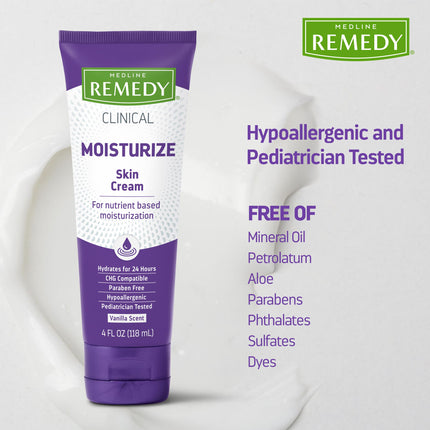 Medline Remedy Phytoplex Nourishing Skin Cream Moisturizer, 4 Fl. Oz/118ml