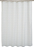 amazon basics Polyester Squares Shower Curtain with Hooks - 72 x 72 inch, Blue(Washable)