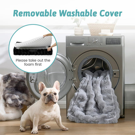 COZY KISS Soft Orthopedic Dog Bed for Extra Large Dogs, XXL Pet Sofa, BLACK