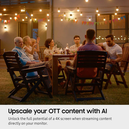 Samsung 32 Inch M8 White UHD Smart Monitor w/ 4k AI upscaling,(LS32DM801UNXZA) -KM4