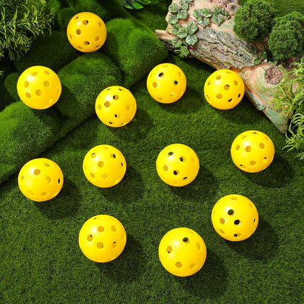 Ounona 24pcs Practice Golf Balls, Hollow Airflow Practice Golf Training Balls, Plastic Training Driving Range for Home Outdoor Indoor Games
