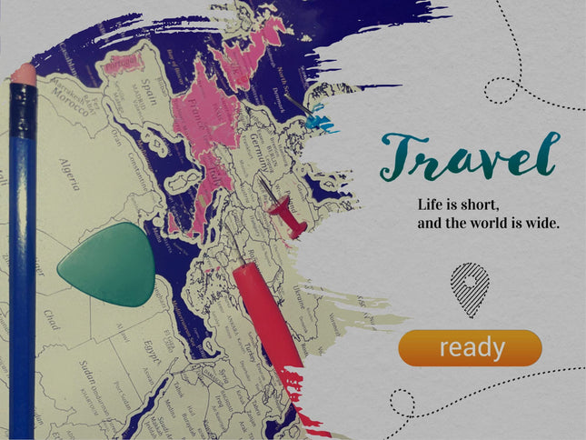 Scratch & Go World Map 24" x 31" Scratch off Map