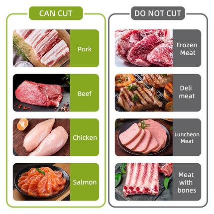 Fresh Meat Slicer, Thickness Adjustable Stainless Steel Kitchen Cleaver Knife Set With Block, Manual Fresh Meat Cutter Jerky Slicer For Beef Pork, Cooking BBQ Hot Pot (Gray)