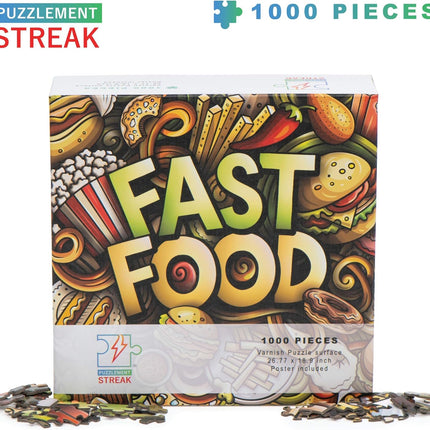 Puzzlement Streak - Fast Food 1000 Piece Puzzle
