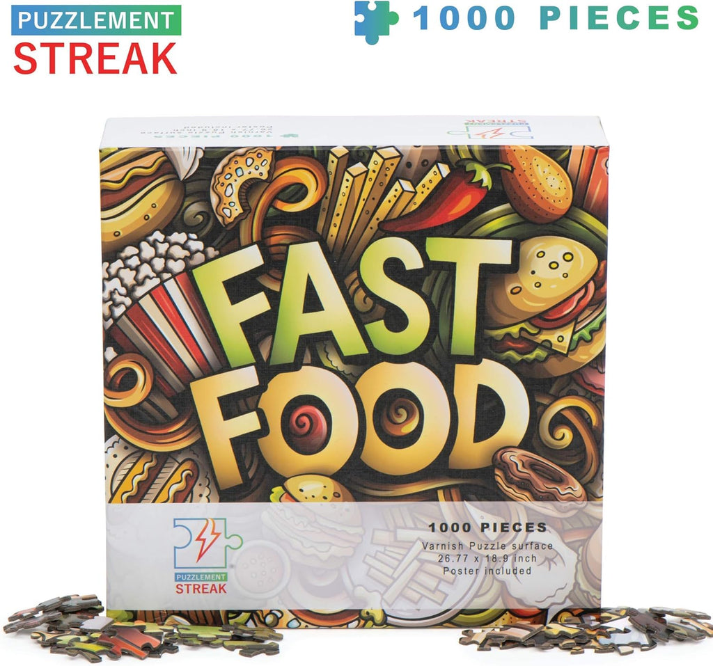 Puzzlement Streak - Fast Food 1000 Piece Puzzle