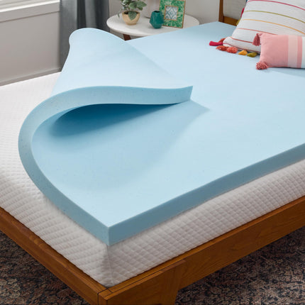 Linenspa 3 Inch Memory Foam Gel Infused Queen Mattress Topper, CertiPUR-US Certified